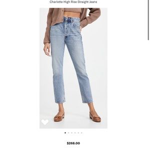 Citizens of Humanity Charlotte High Rise Straight Jean Wynward